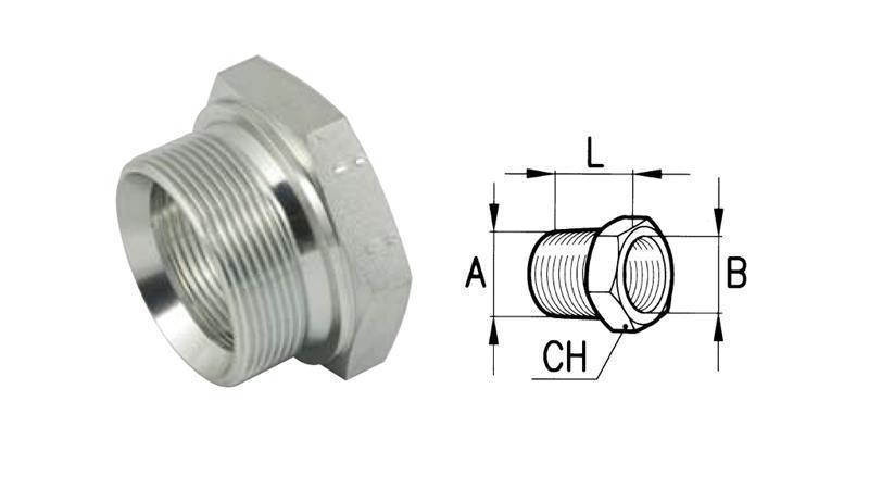 HYDRAULIC ADAPTER MALE-FEMALE 1''-3/4''