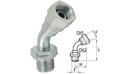 HYDRAULIK KNIE 45° BSP MÄNNLICH-WEIBLICH 3/8