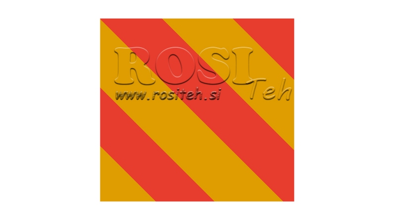 ALU VAROVNÝ PŘÍZNAK PRO VOZY A PŘÍPOJKY DIM.423X423MM