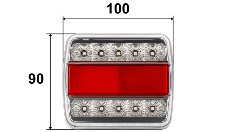 LED TAKAVALOT PERÄVAUNULLE YHDISTETTY 4 TOIMINTOA 12V VALKOINEN