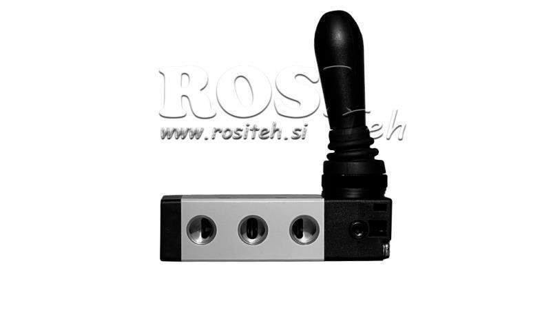 PNEUMATIKUS KÉZI SZELEP 5/3 1/4 PRT-0852-ARR KÉZI VISSZATÉRÉS