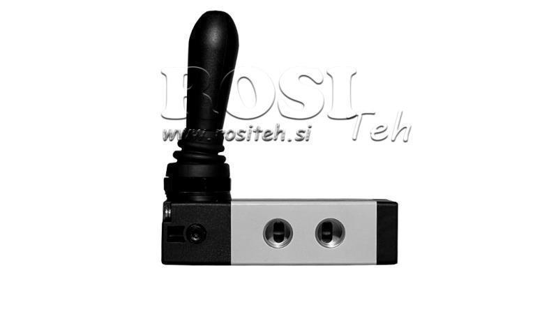 PNEUMATIKUS KÉZI SZELEP 5/3 1/4 PRT-0852-ARR KÉZI VISSZATÉRÉS