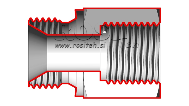 HIDRAULINIS ADAPTERIS PATINIS-MOTERIS 1/2-18X1.5