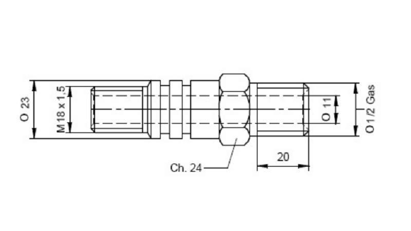 CONEXIÓN DE ACEITE FI23 - 1/2