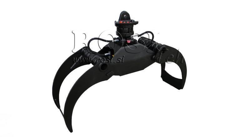 SZCZĘKA LEŚNA LG1500 kg - 1320 mm ROTATOR 4500/2500 KG Z FLANGĄ