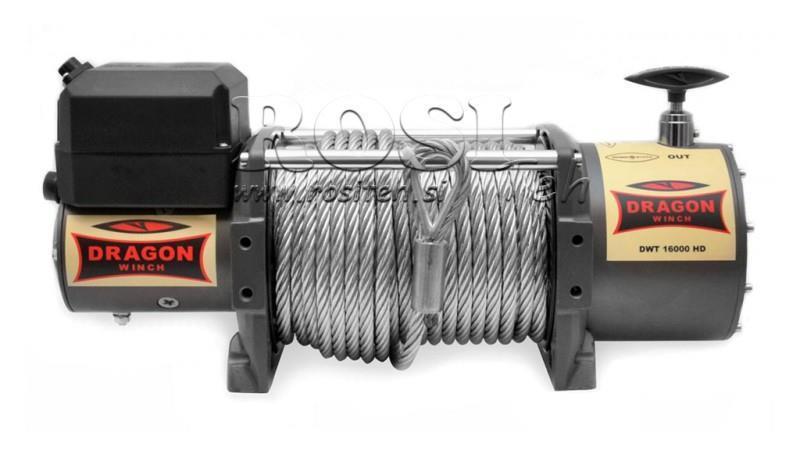 24 V ELECTRIC WINCH DWT 16000 HD - 7257 KG