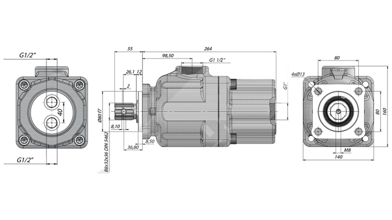 HYDRAULICKÉ PIESTOVÉ ČERPADLO -100cc - 300 bar