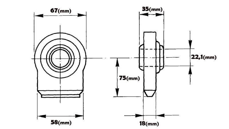 welding bearing flat fi 22.1/58