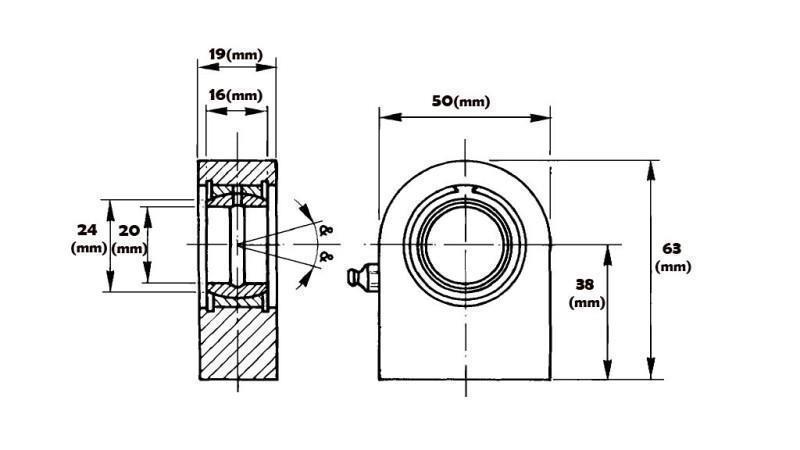 BALL-JOINT - FLAT FI 20/50