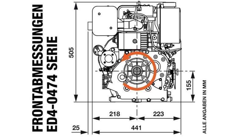 diesel engine 474cc-8.0kW-3,600 RPM-E-KW25x88-electric start