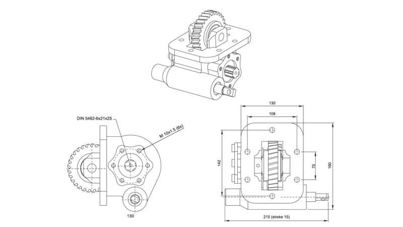 AZIONAMENTO PER LA POMPA IDRAULICA - ISUZU MSB 5S VACUUM