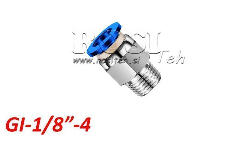 PNEUMATIC PLUG-IN STRAIGHT CONNECTION TPA WITH THREAD GI-018-4