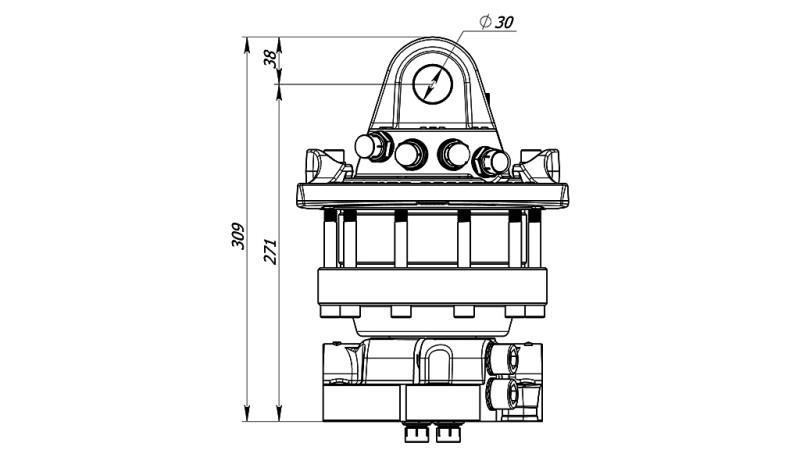 HIDRAULIČNI ROTATOR 5500/3250 KG SA PRIRUBNICOM