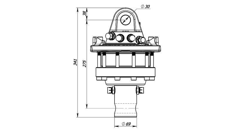 HYDRAULIC ROTATOR 5500/3250 KG WITH SHAFT