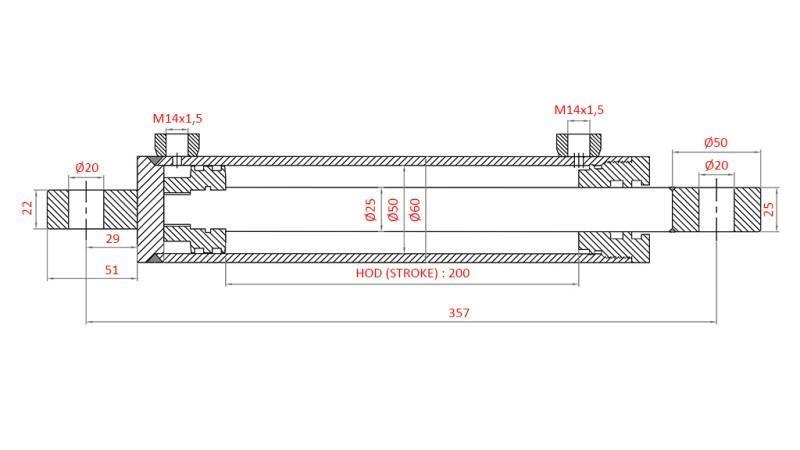 HIDRAULIKUS KORMÁNY HENGER SAME OEM-264.6342.4/11