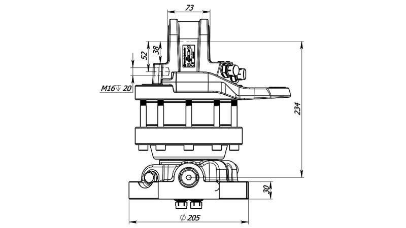 HIDRAULIČNI ROTATOR 5500/3250 KG SA PRIRUBNICOM