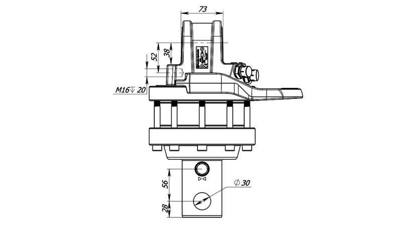 HYDRAULIC ROTATOR 5500/3250 KG WITH SHAFT