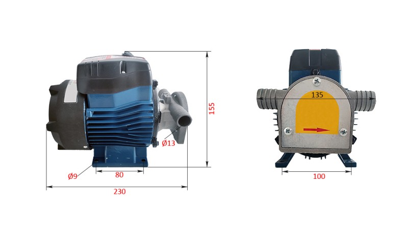 POMPA ELETTRICA 230V AC -3/4- 25 lit/min (1500 l/h)