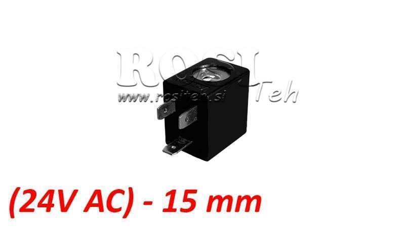 (15) ELECTROMAGNETIC COIL 24V AC 4VA FOR PNEUMATIC VALVE 1/8