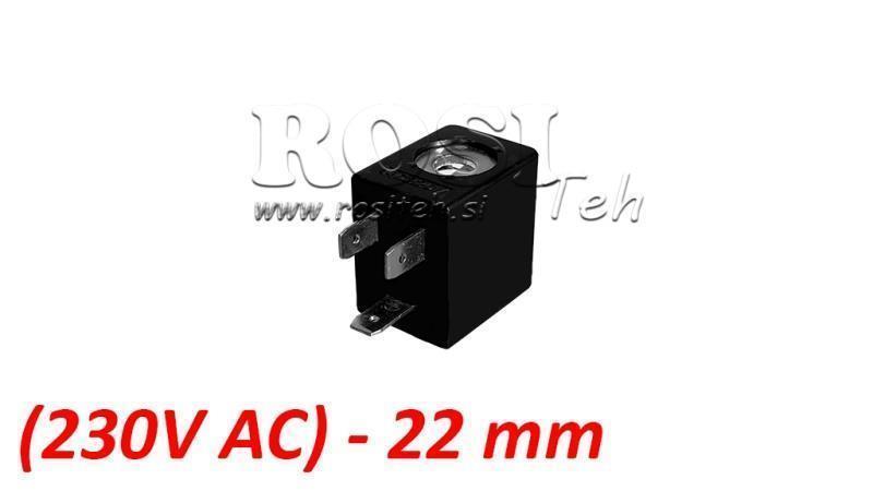 (22) ELECTROMAGNETIC COIL 230V AC 4,5VA FOR PNEUMATIC VALVE 1/4-3/8-1/2