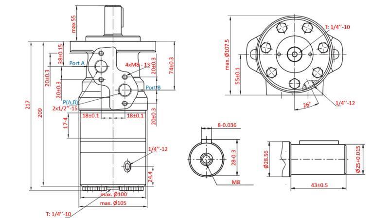 HIDROMOTOR B/MR 100 - Z ZAVORO
