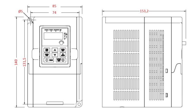 FREKVENCIJSKI PRETVARAČI – INVERTER 1Faz 0,75kW GD10-0R7G-S2-B