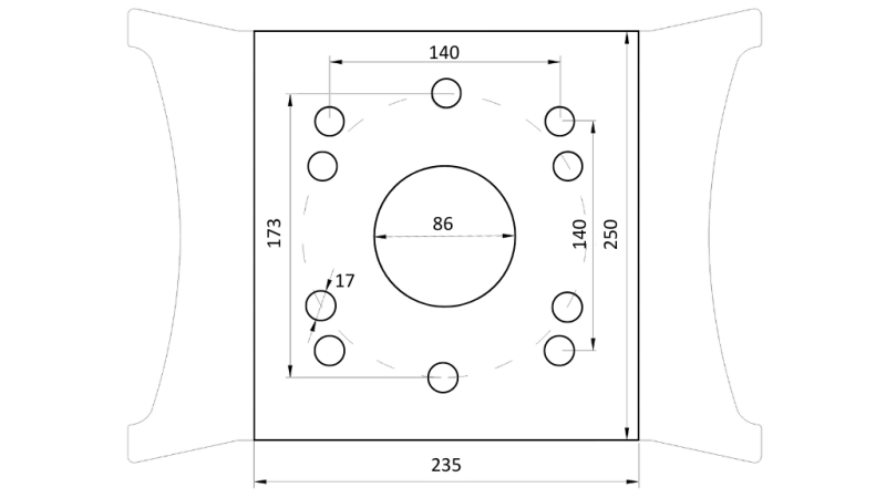 STEN GREB BSG 500 TG 1500 kg - 1350 mm