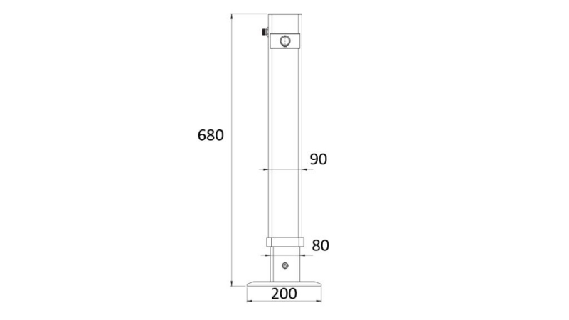 HIDRAVLIČNA NOGA DVOSMERNA 450mm - 2.000kg