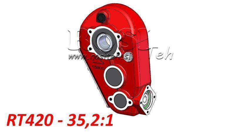 RIDUTTORE - MOLTIPLICATORE RT420 PER MOTORE IDRAULICO MP/MR/MS relazioni 35,2:1