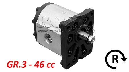 HYDRAULIC PUMP GR.3 46 CC RIGHT - THREAD