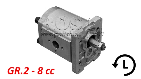 HYDRAULIC PUMP GR.2 8 CC LEFT - FLANGES