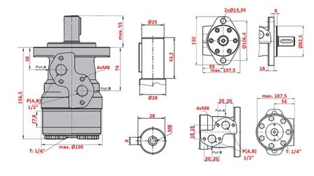 MOTORE IDRAULICO MR 160