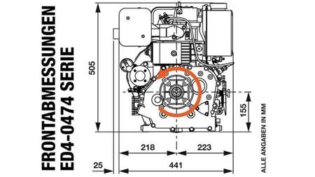 diesel engine 474cc-8.0kW-3,600 RPM-E-KW25x88-electric start