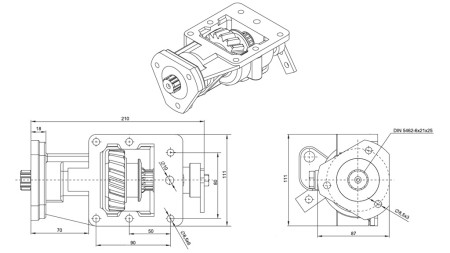 Mitat ULOSTULO HYDRAULINEN PUMPPU - IVECO 2826