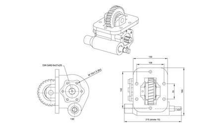 AZIONAMENTO PER LA POMPA IDRAULICA - ISUZU MSB 5S VACUUM