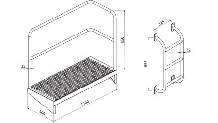 PLATTFORMI RAILING + PORTAAT