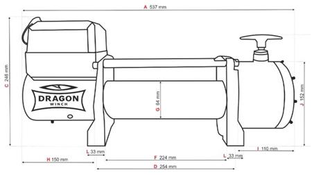 24 V ELEKTRISCHE SEILWINDE DWT 14000 HD - 6350 kg