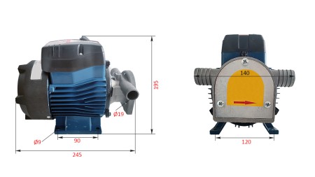 ELECTRIC PUMP 230V AC -1- 50 lit/min (3000 l/h)