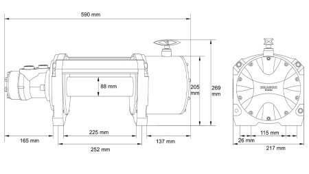 HIDRAVLIČNI VITEL DWHI 16000 HD - 7257 kg