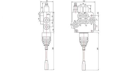 VALVOLA IDRAULICA 2xP80 + JOYSTICK