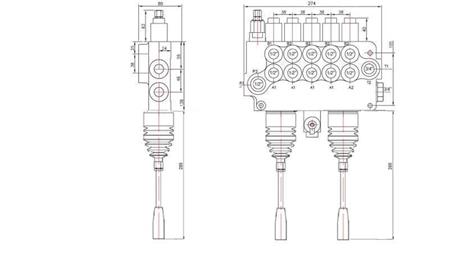 VALVOLA IDRAULICA 5xP80 + 2x JOYSTICK