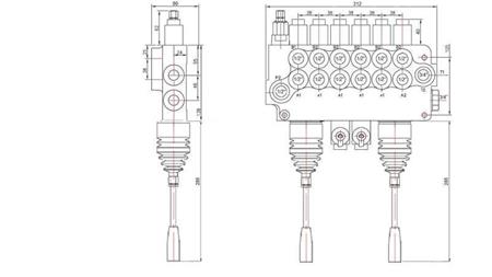 VALVOLA IDRAULICA 6xP80 + 2x JOYSTICK