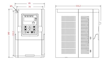 FREKVENČNI PRETVORNIK-INVERTER 1Faz 0,75kW GD10-0R7G-S2-B
