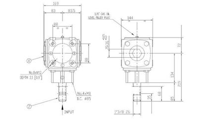 KOTNI REDUKTOR TB-19J 1,46:1 (23HP-16,9kW)