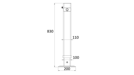 HIDRAVLIČNA NOGA DVOSMERNA 540mm - 3.900kg