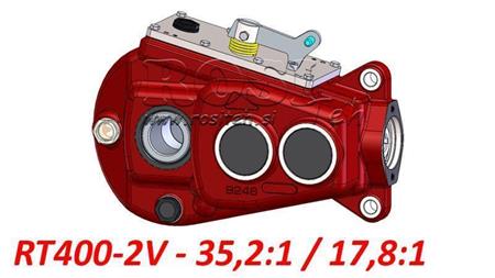 RIDUTTORE - MOLTIPLICATORE RT4002V PER MOTORE IDRAULICO MP/MR relazioni 35,2:1 relazioni 17,8:1