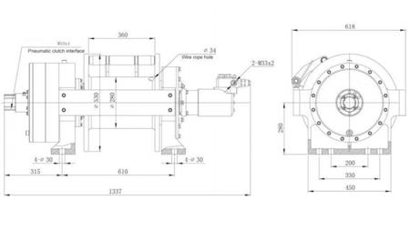 HYDRAULISK WINCH DWHI 660 HD - 30000 kg