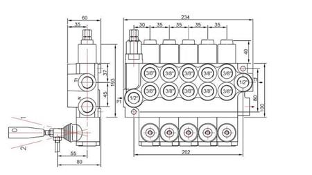 HYDRAULIC VALVE 5xP40