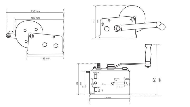 RUČNO VITLO DWK 12 - 540 kg - PLETENICA