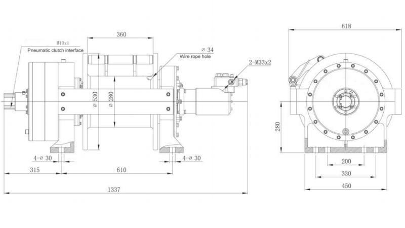 HYDRAULISK WINCH DWHI 660 HD - 30000 kg